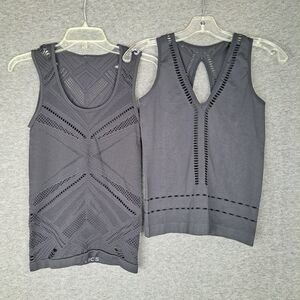 Fabletics Women’s Black Cut-Out Tank Top Size Small Lot of 2